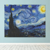 The Starry Night - Vincent Van Gogh キャンバスプリント (インサイチュ (ウッドフロア))