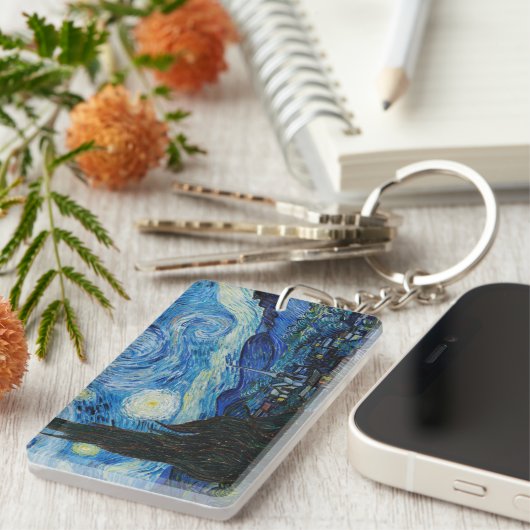 The Starry Night - Vincent Van Gogh キーホルダー (正面右)