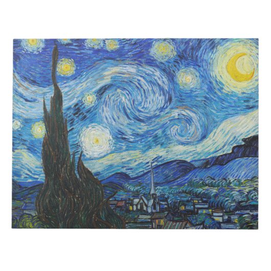 The Starry Night - Vincent Van Gogh ノートパッド (正面)