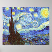 The Starry Night, Vincent van Gogh ポスター (正面)