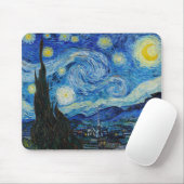 The Starry Night - Vincent Van Gogh マウスパッド (マウス)