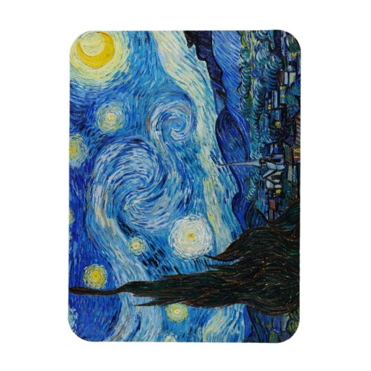 The Starry Night - Vincent Van Gogh マグネット (縦)