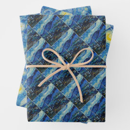 The Starry Night - Vincent Van Gogh ラッピングペーパーシート