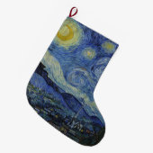 The Starry Night (Vincent van Gogh) (Famous Art) ラージクリスマスストッキング (正面 (吊り時))