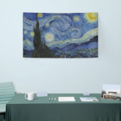 The Starry Night (Vincent van Gogh) (Famous Art) 横断幕 (トレードショー)