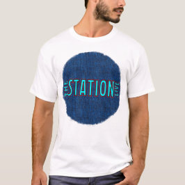 The Station Blue RTメンズジャージーTシャツ Tシャツ