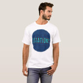 The Station Blue RTメンズジャージーTシャツ Tシャツ (正面フル)