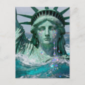 The Statue of Liberty Cries and Melts Surreal  ポストカード (正面)
