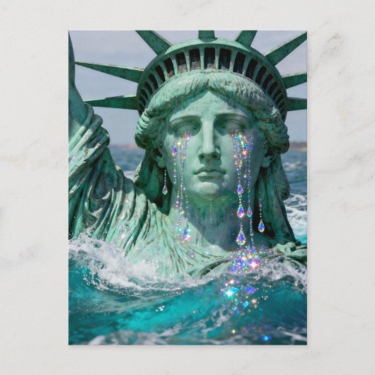 The Statue of Liberty Cries and Melts Surreal ポストカード (正面)