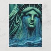 The Statue of Liberty Cries Surreal Art ポストカード (正面)