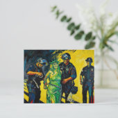 The Statue of Liberty Gets Arrested Postcard ポストカード (スタンド正面)
