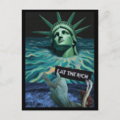 The Statue of Liberty Melts Surreal Collage ポストカード (正面)
