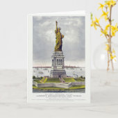 The Statue of Liberty, The Great Bartholdi Statue カード (黄色い花)