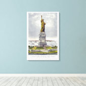 The Statue of Liberty, The Great Bartholdi Statue キャンバスプリント (インサイチュ (ウッドフロア))