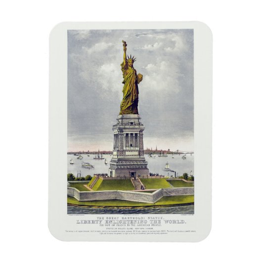 The Statue of Liberty, The Great Bartholdi Statue マグネット (縦)