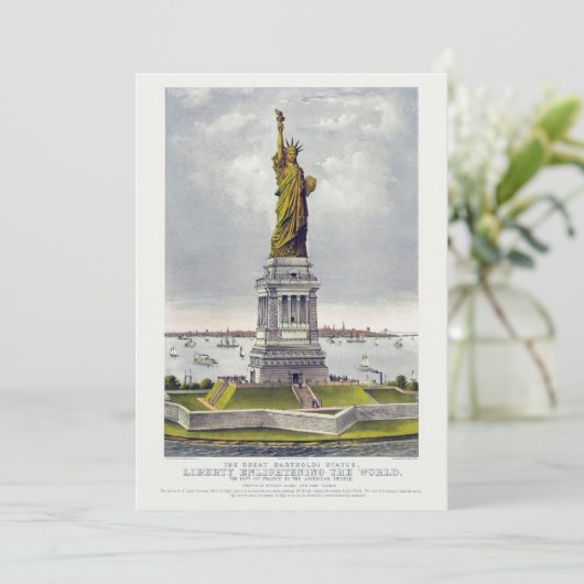The Statue of Liberty, The Great Bartholdi Statue 招待状 (スタンド正面)