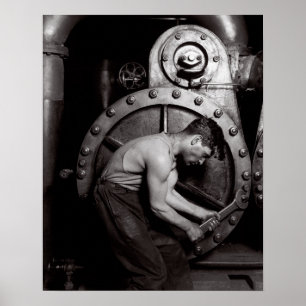 The Steamfitter, 1921. Vintage Photo ポスター