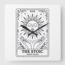 The Stoic Tarot Card スクエア壁時計