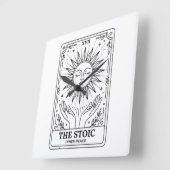 The Stoic Tarot Card スクエア壁時計 (傾斜)