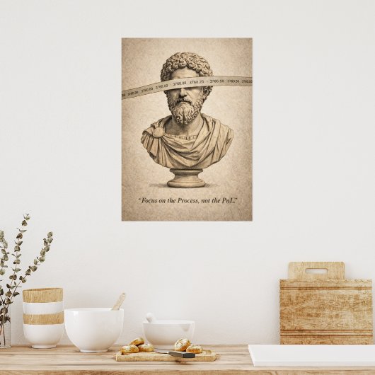 The Stoic Trader, Process vs PnL, Forex Trading ポスター (キッチン)