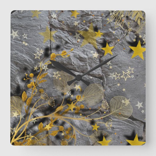 The Stone wall スクエア壁時計 (正面)