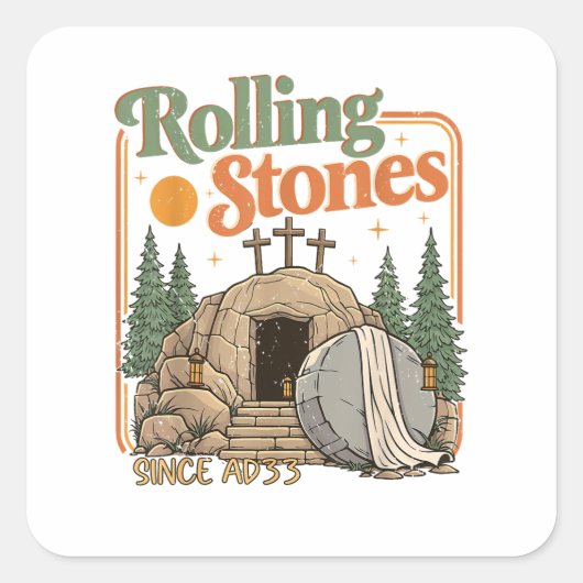 The Stone was Rolled Away He is Alive  スクエアシール (正面)