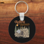 The Stone Was Rolled Away He Is Alive Retro Christ キーホルダー (正面)