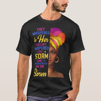 The Storm Black Woman History Month African Afro L Tシャツ