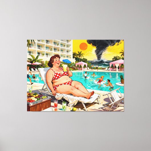 “The Storm Can Wait” – A Self Denial Cartoon キャンバスプリント (正面)