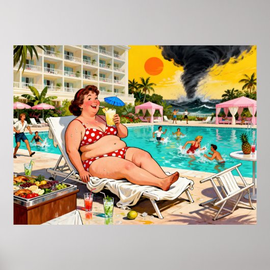 “The Storm Can Wait” – A Self Denial Cartoon ポスター (正面)