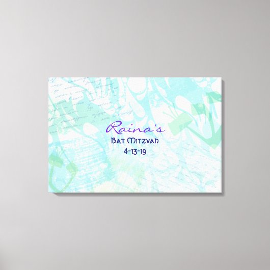 THE STORY WRITERこうもりバー(ユダヤ教の)バル・ミツバーサインインボード キャンバスプリント (正面)