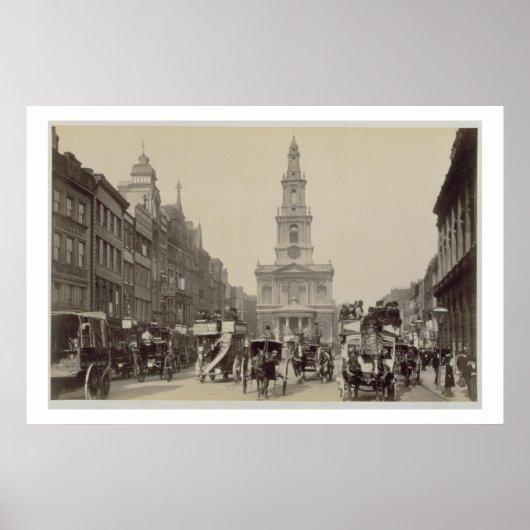 The Strand, c.1880 (セピア写真) ポスター (正面)