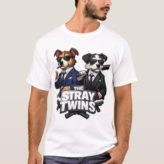 The Stray Twins – British Dog Parody T-Shirt  Tシャツ (正面)