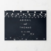 The String 素朴 Lights Tri Foldの 三つ折り招待状 (カバー)