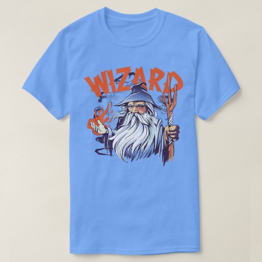 The Strong Old Wizard Magical Power Wizard Tシャツ (デザイン正面)