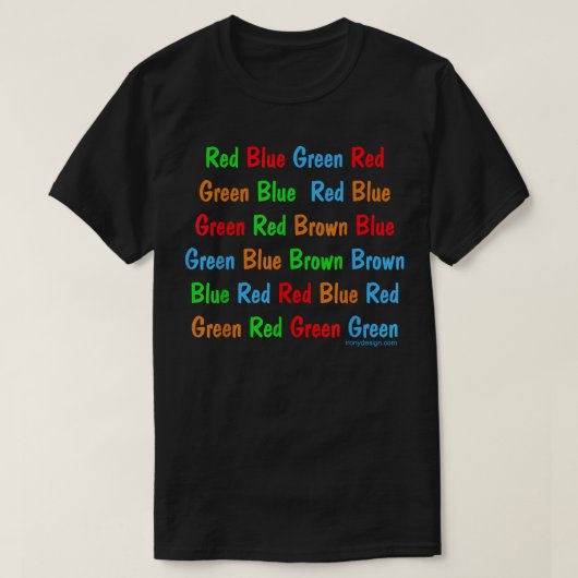 The Stroop Test Dark Tシャツ (デザイン正面)