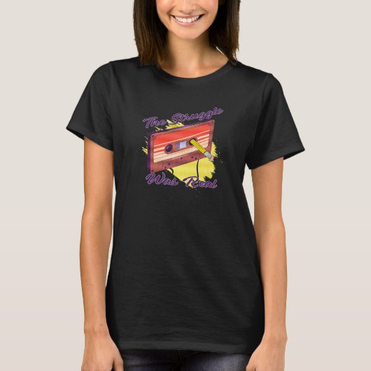 The Struggle Was Real 70s Music Mix Tape Nightmare Tシャツ (正面)