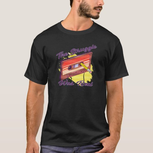 The Struggle Was Real 70s Music Mix Tape Nightmare Tシャツ (正面)