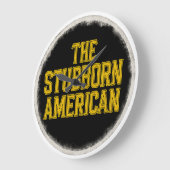 The Stubborn American Bold Emblem Clock ラージ壁時計 (傾斜)