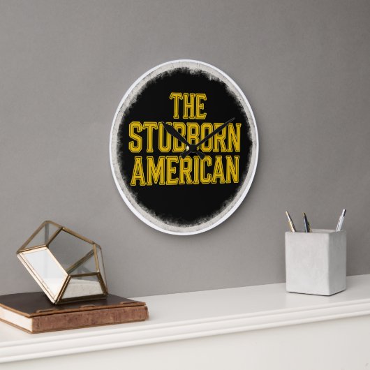 The Stubborn American Bold Emblem Clock ラージ壁時計 (オフィス)