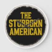 The Stubborn American Bold Emblem Clock ラージ壁時計 (正面)