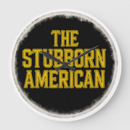 The Stubborn American Bold Emblem Clock ラージ壁時計