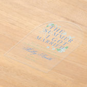 The Summer I -得 Coastal 結婚's アクリル招待状 (レイダウン)