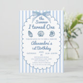 The Summer I Turned One Beach Blue 1st Birthday 招待状 (スタンド正面)