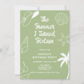 The Summer I Turned Sixteen 16th Birthday Party 招待状 (正面)