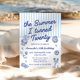 The Summer I Turned Twenty 20th Birthday Party 招待状