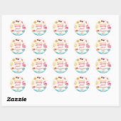 The Summer Pool Birthday Sticker ラウンドシール (シート)