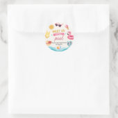 The Summer Pool Birthday Sticker ラウンドシール (バッグ)