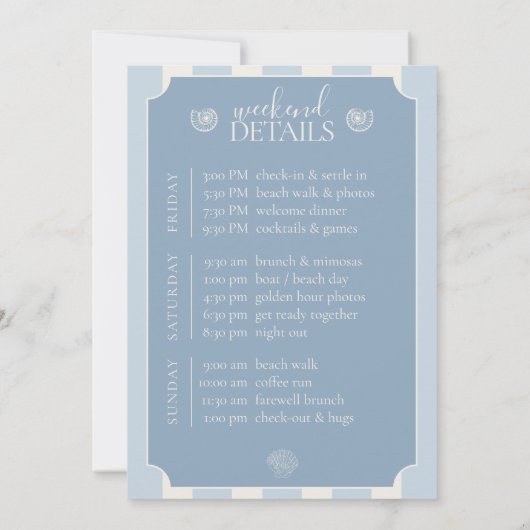 The Summer She Turned Married Bachelorette Weekend 招待状 (裏面)