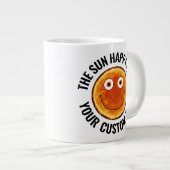 The Sun Personalized Custom Happy Face Giant Mug ジャンボコーヒーマグカップ (正面右)